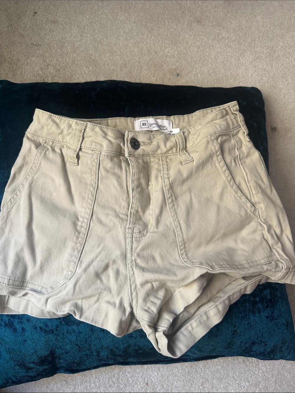 Celebrity Pink High Waist Khaki Utility Shorts
